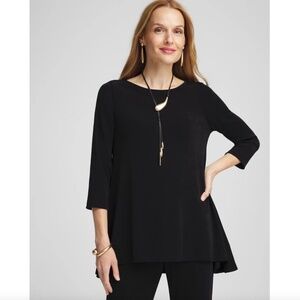 Chico's - Ity Open Sleeve Tunic in Black | 2 (Large)